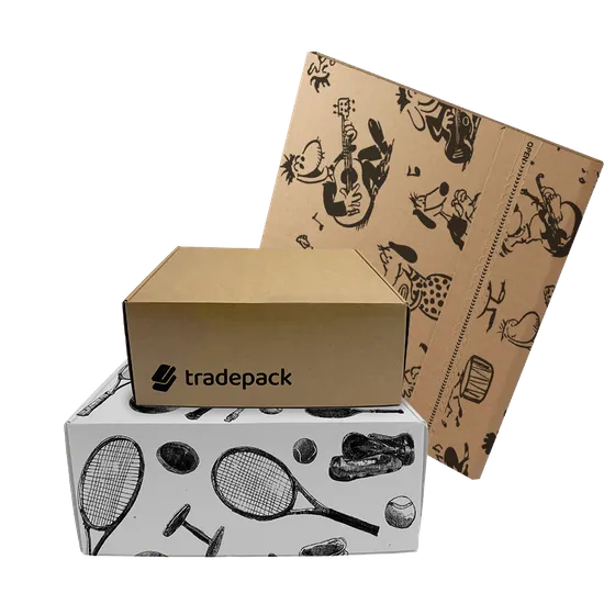 Bespoke printed corrugated packaging manufactured for high-volume trade supply