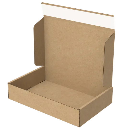 Custom manufactured peel and seal corrugated packaging for wholesale and B2B supply